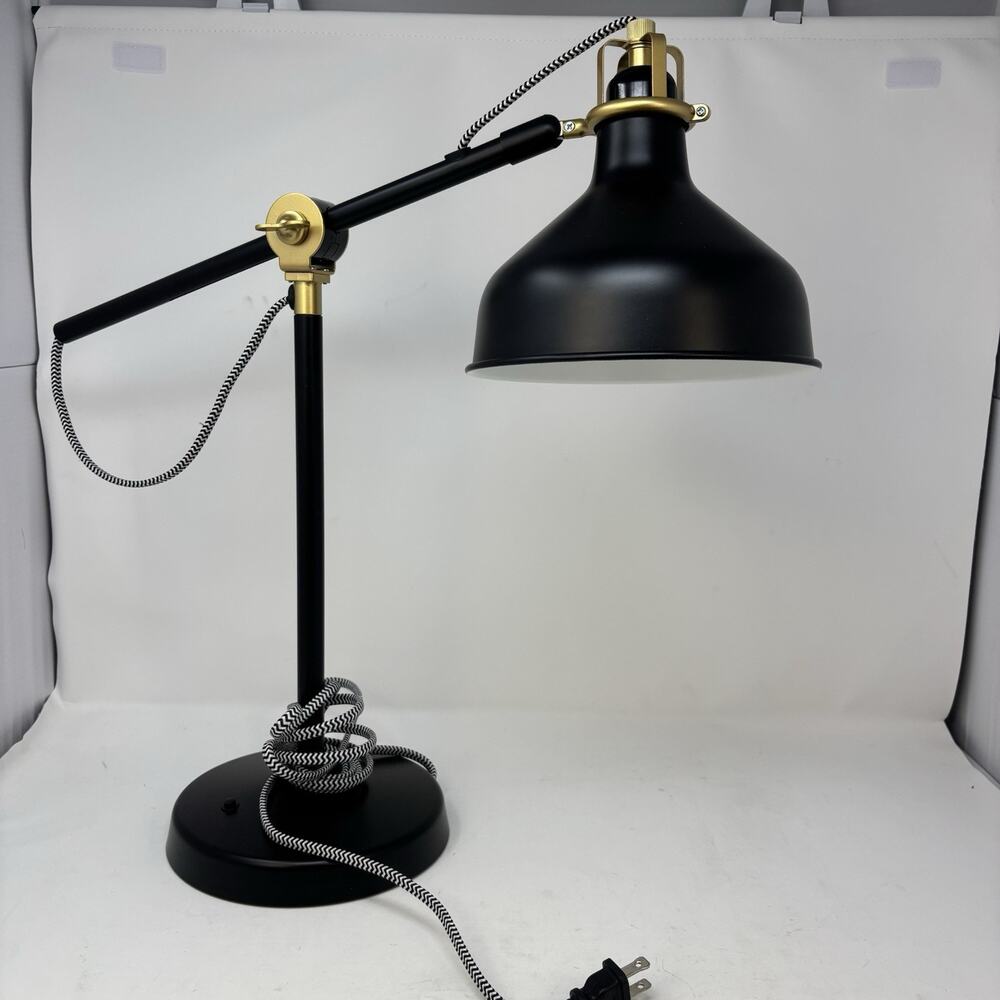 Ikea Desk Table Ranarp B1225 Black Adjustable Work Lamp Reading Light Tested - Picture 3 of 15